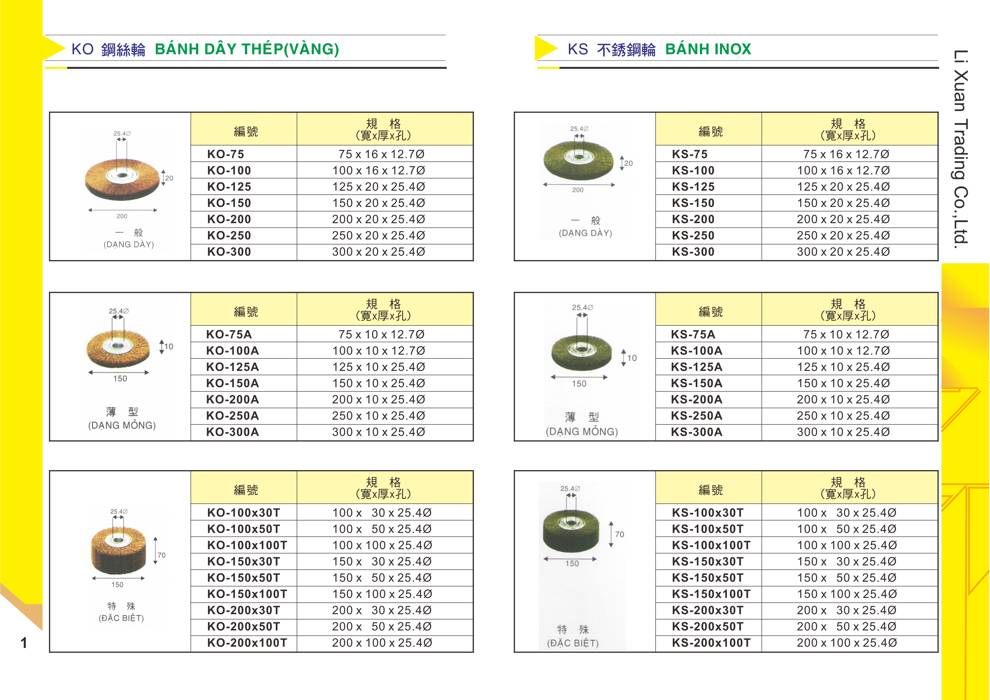 Bánh Dây Thép (Vàng) & Bánh Inox